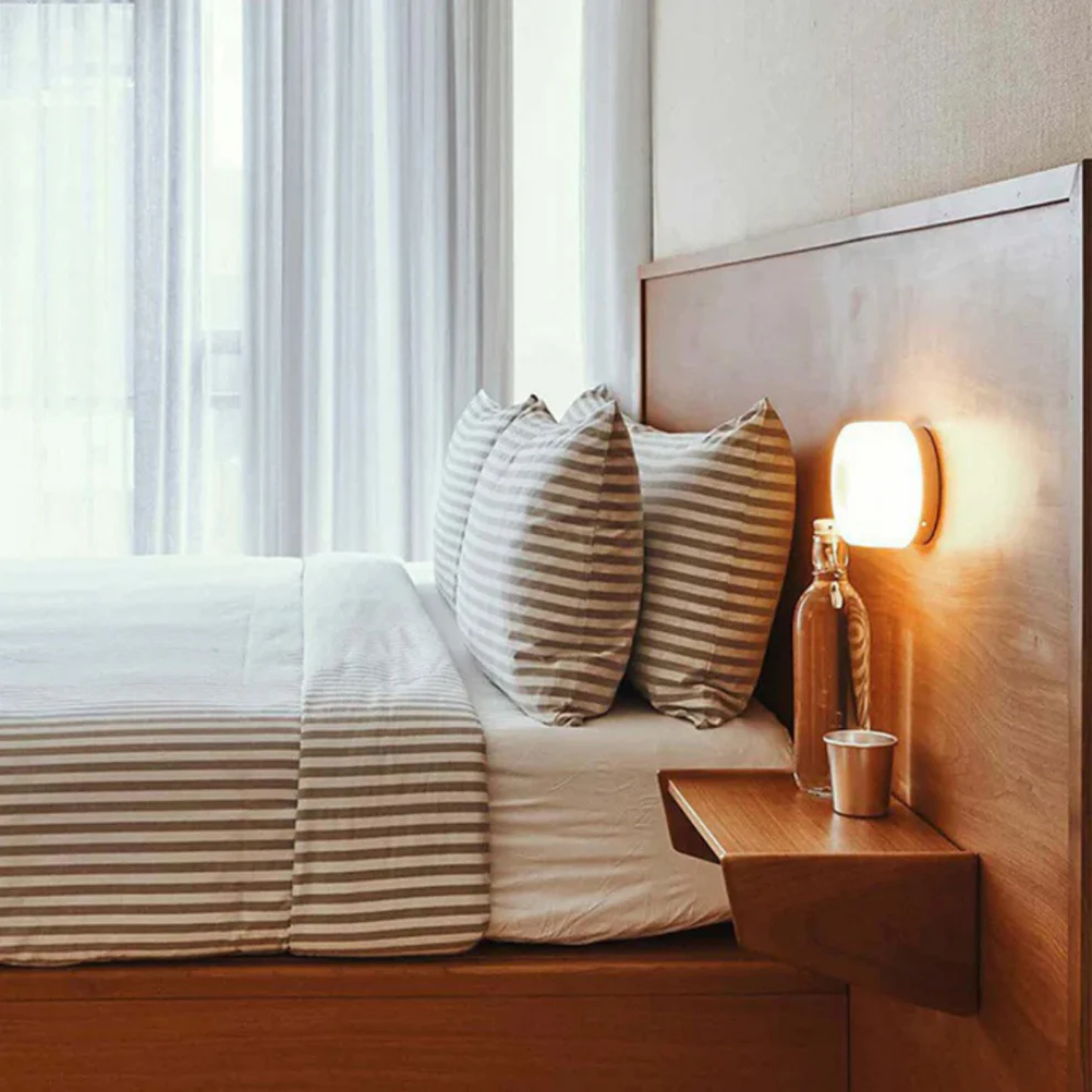 Nordic Dimple Acrylic Wall Light With Soft Glow Round Shade