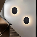 Modern Round Halo LED Wall Light With Backlit Glow