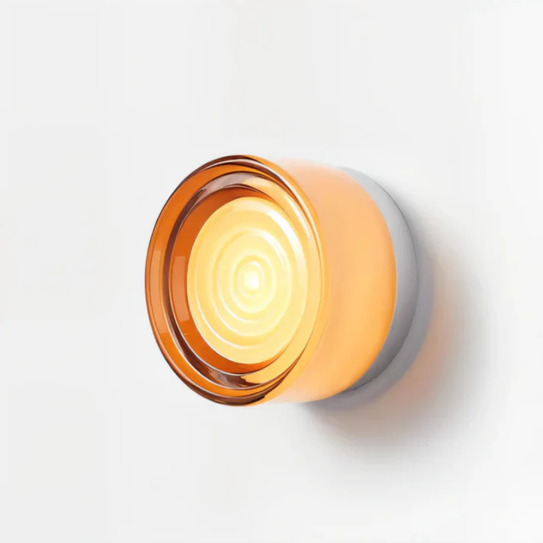 Nordic Dimple Acrylic Wall Light With Soft Glow Round Shade