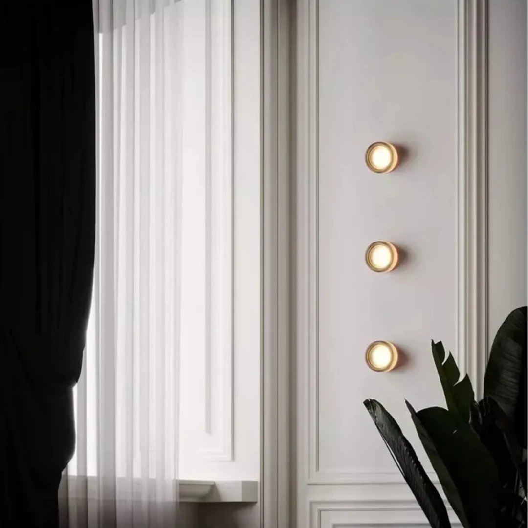 Nordic Dimple Acrylic Wall Light With Soft Glow Round Shade