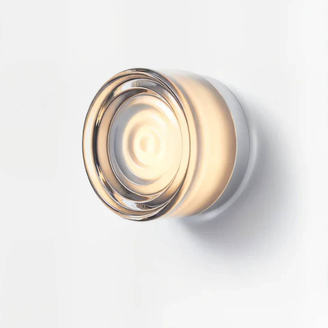 Nordic Dimple Acrylic Wall Light With Soft Glow Round Shade