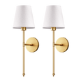 2 Pack Cordless LED Light Wall Sconce With Fabric Shade Wall Light