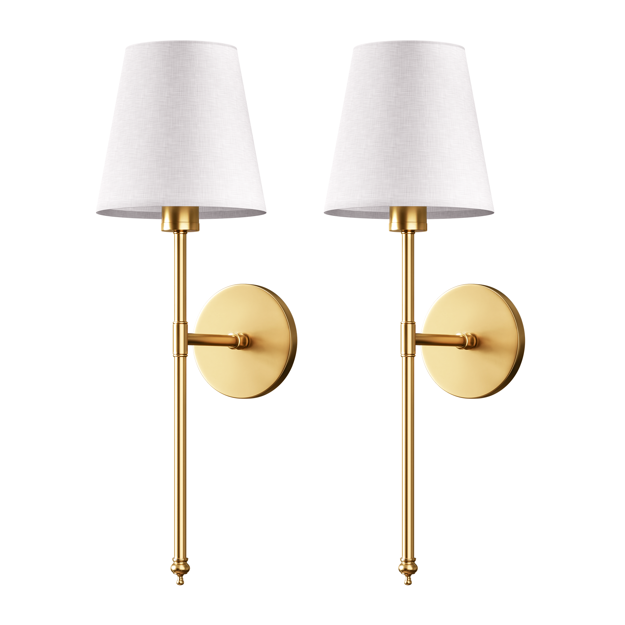2 Pack Cordless LED Light Wall Sconce With Fabric Shade Wall Light