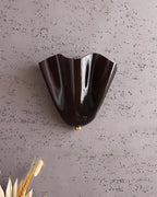 Glass Wall Light Sconce With Fan Shaped Shade
