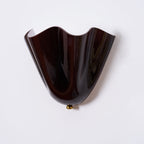 Glass Wall Light Sconce With Fan Shaped Shade