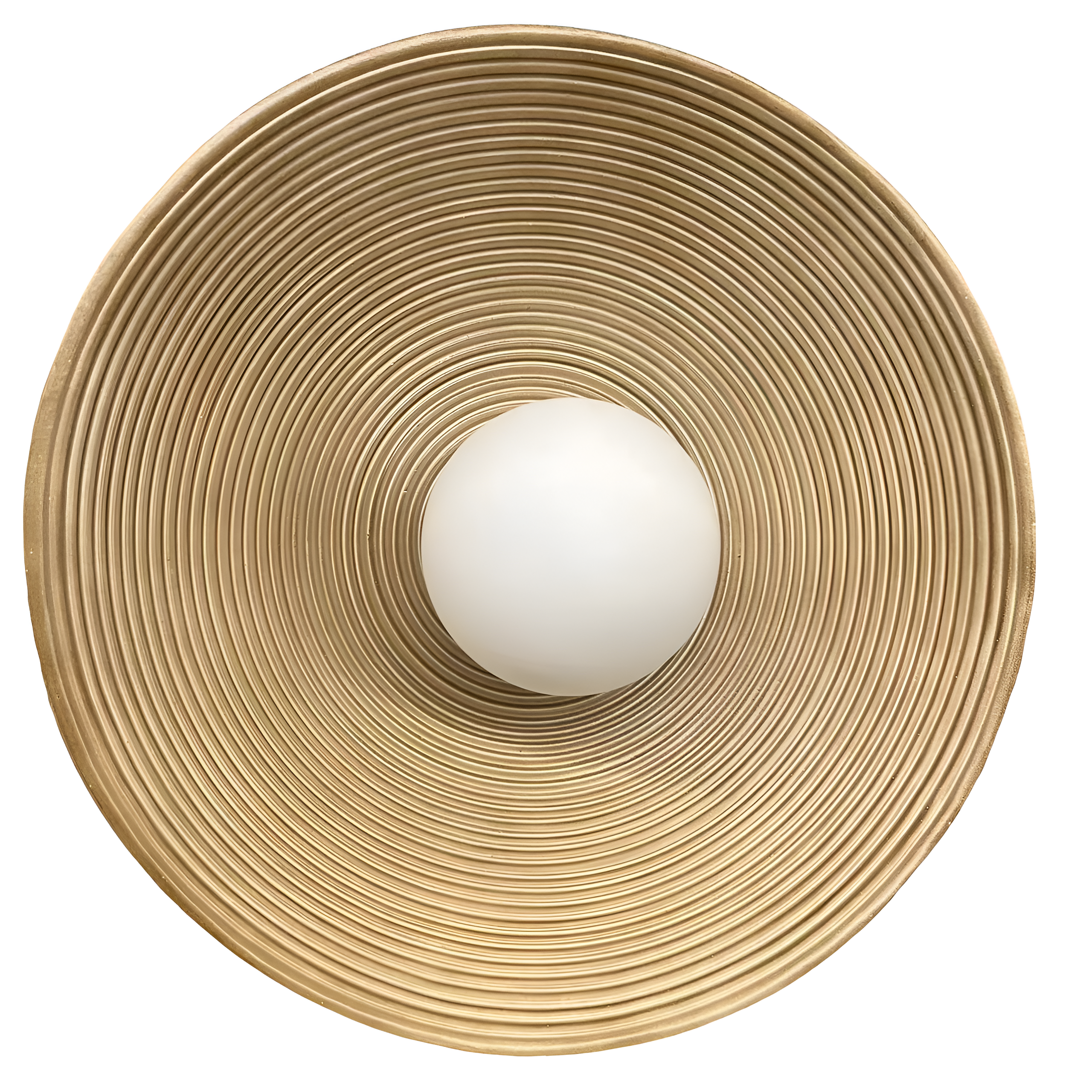 Retro Ceramic Disc Wall Light With Center Globe