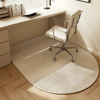 Office Chair Mat Non-Slip Floor Protector Semi-Circular Desk Rug Polyester Fleece Chair Mat for Hard Floors in Home Office | Study and Gaming Room