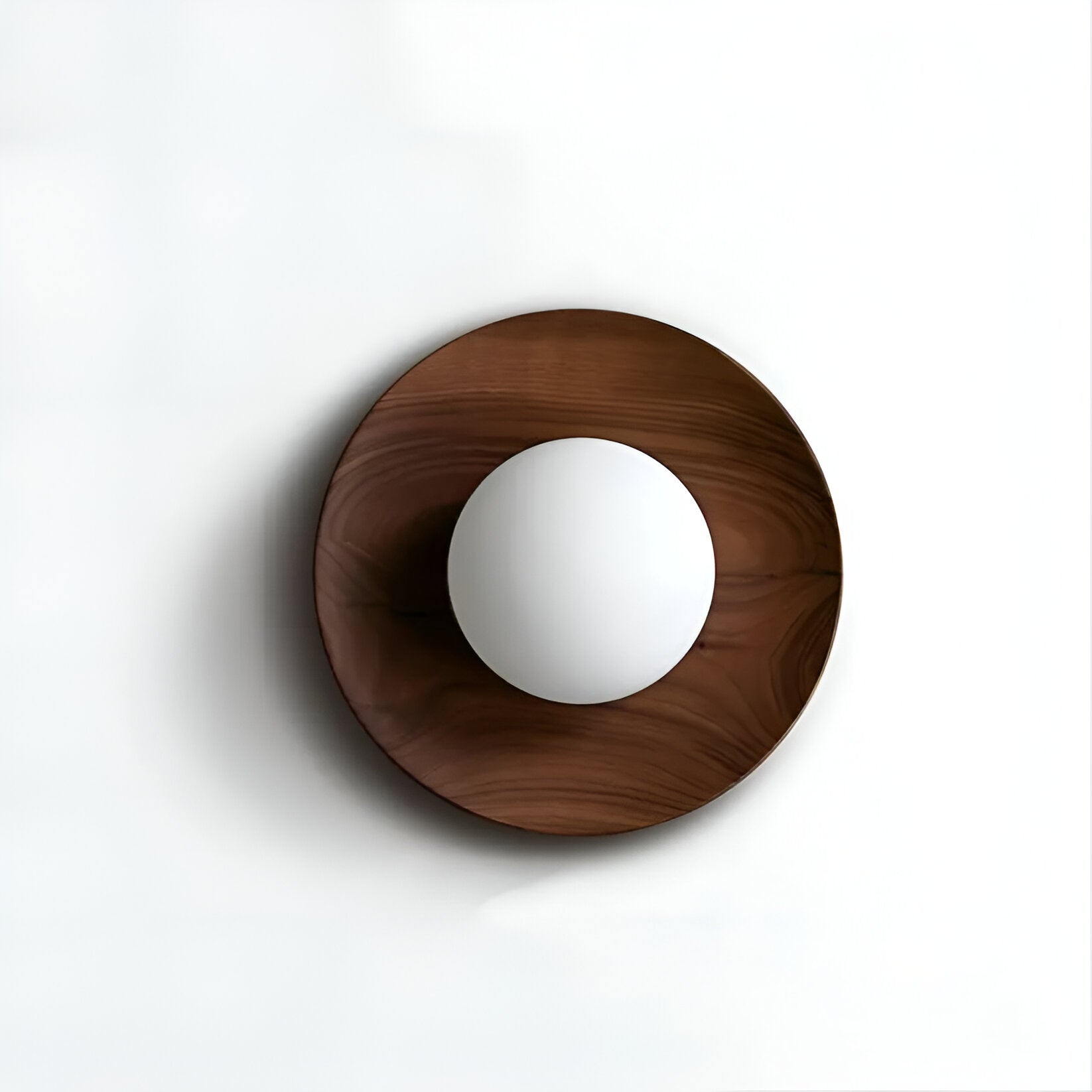 Nordic Natural Wood Wall Light LED Light With Globe Shade