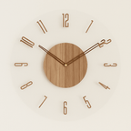 Silent Wooden Wall Clock Minimalist Scandinavian Design with Quiet Quartz Movement for Living Room and Bedroom