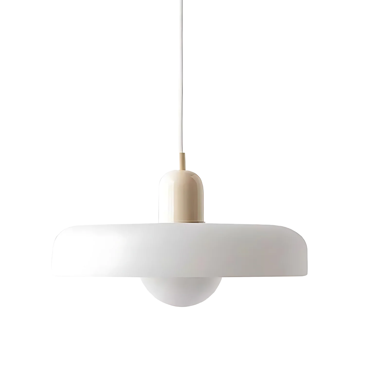 Modern Glass Pendant Light With Halo Shade