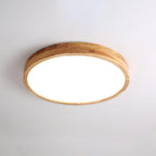 Scandinavian Wood Flush Mount Ceiling Light With Remote Dimming — Ashbury Home & Living