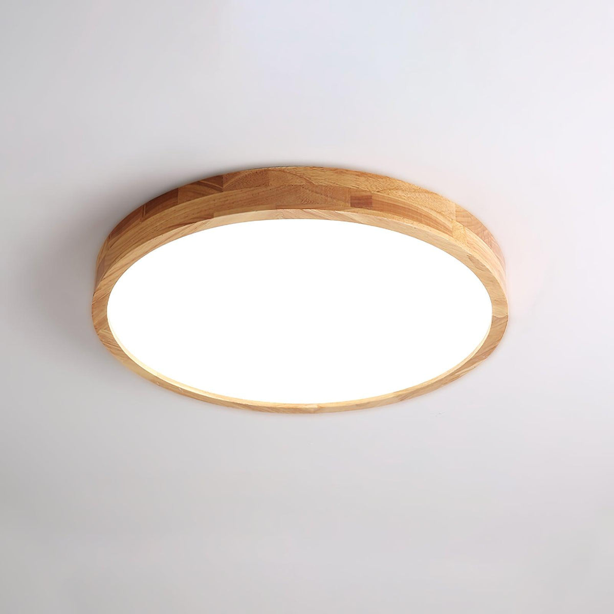 Scandinavian Wood Flush Mount Ceiling Light With Remote Dimming — Ashbury Home & Living