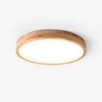 Scandinavian Wood Flush Mount Ceiling Light With Remote Dimming — Ashbury Home & Living