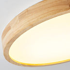Scandinavian Wood Flush Mount Ceiling Light With Remote Dimming — Ashbury Home & Living