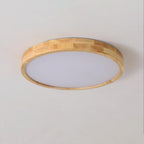 Scandinavian Wood Flush Mount Ceiling Light With Remote Dimming — Ashbury Home & Living