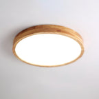 Scandinavian Wood Flush Mount Ceiling Light With Remote Dimming — Ashbury Home & Living