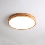 Scandinavian Wood Flush Mount Ceiling Light With Remote Dimming — Ashbury Home & Living