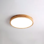 Scandinavian Wood Flush Mount Ceiling Light With Remote Dimming — Ashbury Home & Living