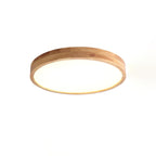 Scandinavian Wood Flush Mount Ceiling Light With Remote Dimming — Ashbury Home & Living