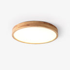Scandinavian Wood Flush Mount Ceiling Light With Remote Dimming — Ashbury Home & Living