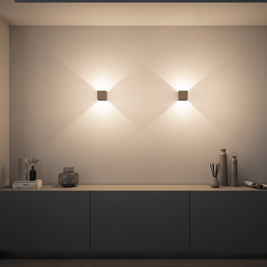 Up Down Cube Wall Light For Indoor Use