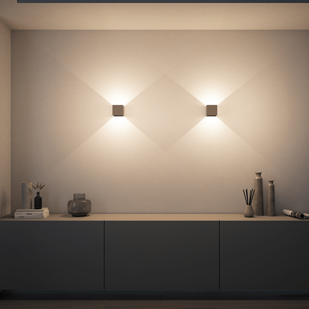 Up Down Cube Wall Light For Indoor Use