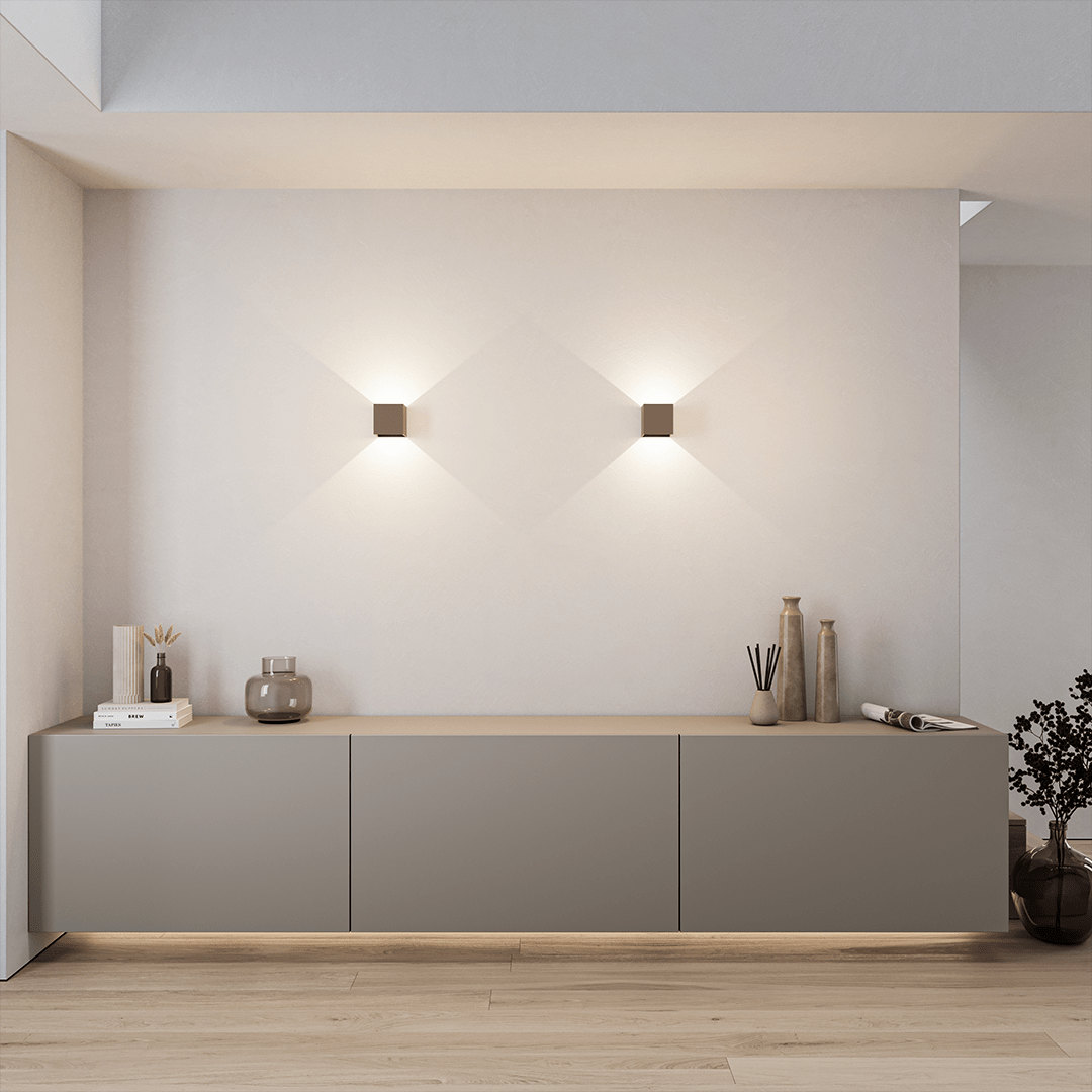 Up Down Cube Wall Light For Indoor Use