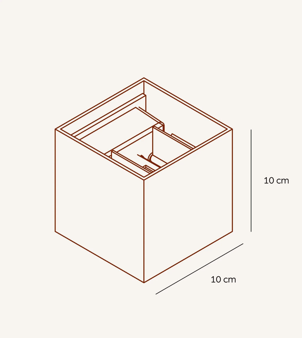 Up Down Cube Wall Light For Indoor Use