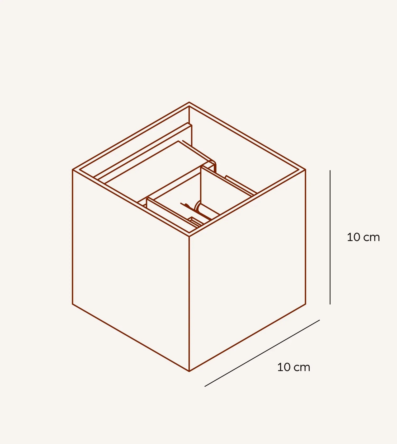 Up Down Cube Wall Light For Indoor Use