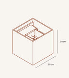 Up Down Cube Wall Light For Indoor Use