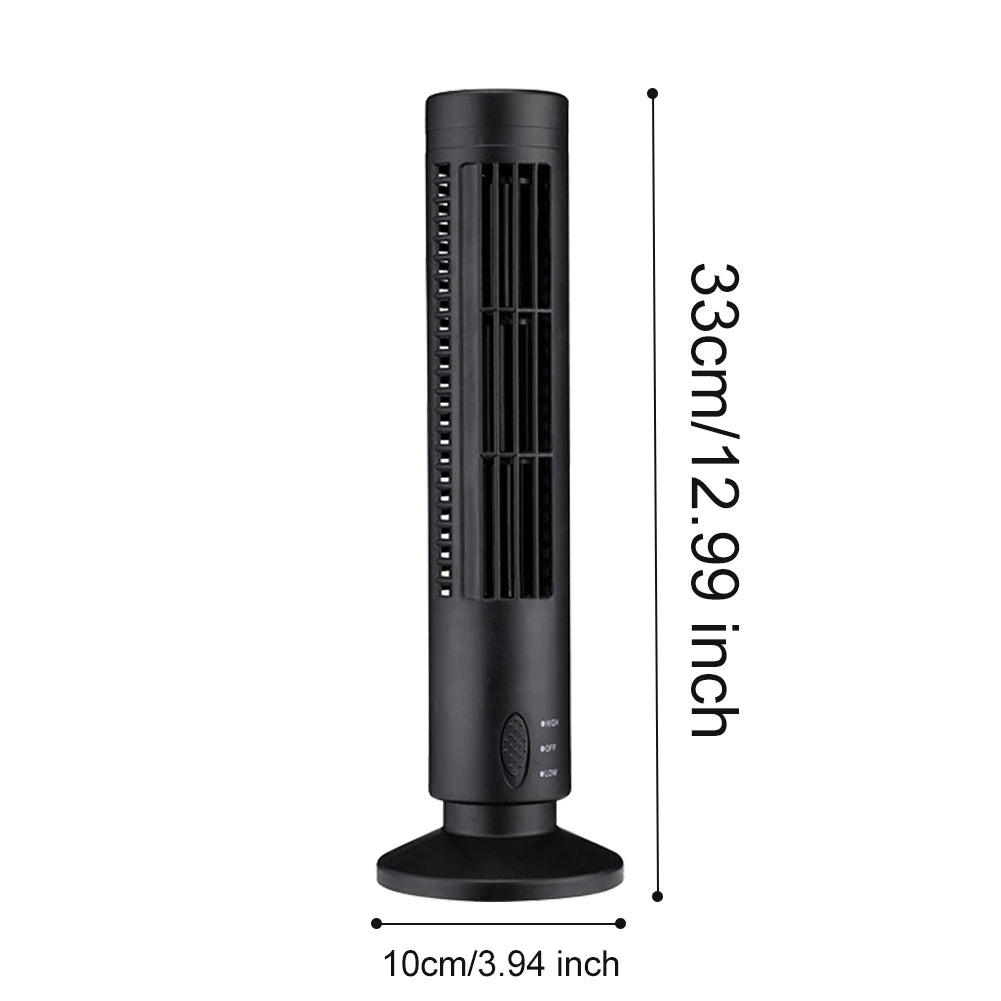 Electric Bladeless Mini Tower Cooling Dekstop Fan | USB Powered