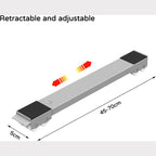 Adjustable Appliance Roller Bars Set of Two Extendable Furniture Movers