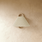Scandinavian Beech Wood Wall Light With Fabric Shade