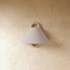 Scandinavian Beech Wood Wall Light With Fabric Shade