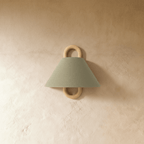 Scandinavian Beech Wood Wall Light With Fabric Shade