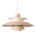 Scandinavian Metal Pendant Light With Adjustable Angle for Dining Room in Pure Pink — Ashbury Home & Living