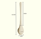 Teardrop Silicone Toilet Brush Set Wall Mounted Drip Holder Flexible Bristle Head Quick Drying Hygienic Loo Brush with Adhesive Hook | Single or Twin