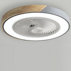 Ceiling Fan Ceiling Light With Wood Trim LED Light