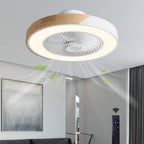 Ceiling Fan Ceiling Light With Wood Trim LED Light