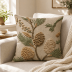Vintage Botanical Cushion Covers Set of Two Heavyweight Polyester Throw Pillow Covers with Hidden Zip Garden Print for Sofa and Bed