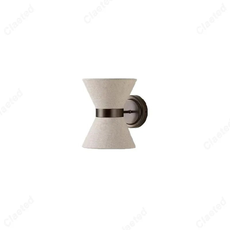 Modern Wrought Iron Wall Light With Fabric Shade — Ashbury Home & Living