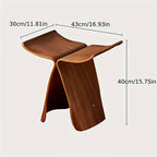 Butterfly Stool Solid Wood Bentwood Stool Mid-Century Design Armless Wooden Seat and Side Table for Living Room | Entrance and Bedroom