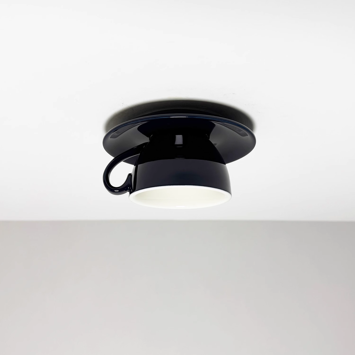 Modern Ceramic Semi-Flush Mount Ceiling Light in Navy Blue — Ashbury Home & Living