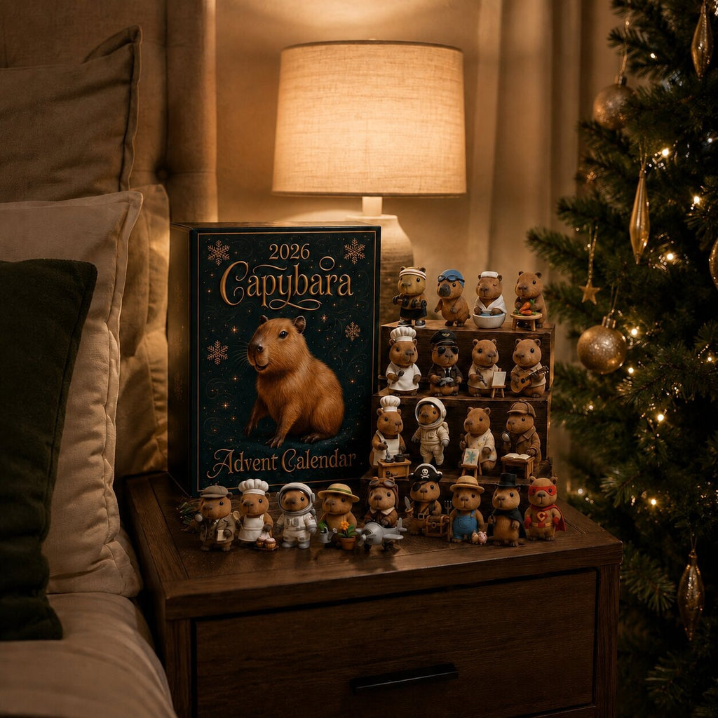 Capybara Advent Calendar with Collectible Figures for Christmas Countdown