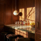 Modern Iron Pendant Light With Glass Shade