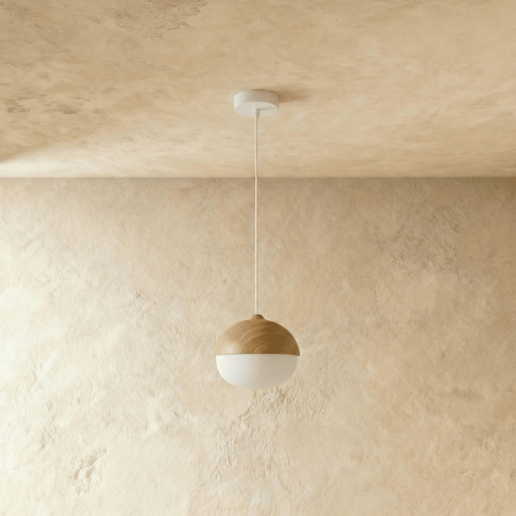 Modern Iron Pendant Light With Glass Shade