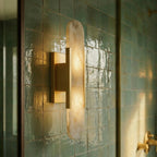 Alabaster Wall Light With Sculpted Shade And Metal Frame