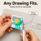 DIY Acrylic Photo Fridge Magnets Clear Picture Frame Magnet Kit for Kids Drawings and Photos Self Adhesive Refrigerator Magnets for Kitchen Display