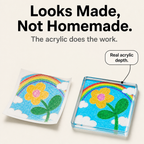 DIY Acrylic Photo Fridge Magnets Clear Picture Frame Magnet Kit for Kids Drawings and Photos Self Adhesive Refrigerator Magnets for Kitchen Display