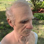 Realistic Old Man Mask Latex Halloween Mask for Adults Full Head Creepy Face Mask with Movable Mouth for Fancy Dress | Cosplay and Parties